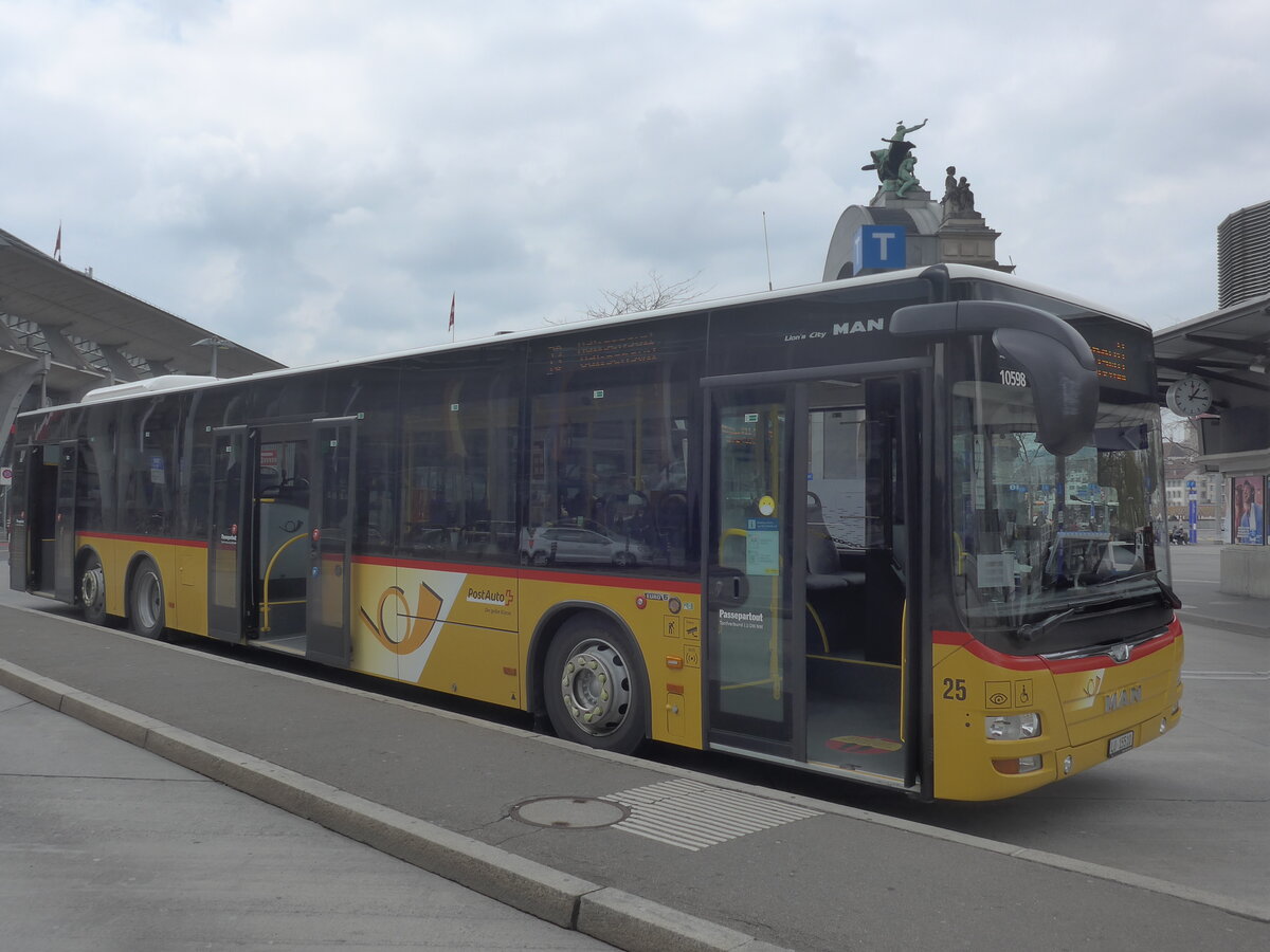 (225'096) - Bucheli, Kriens - Nr. 25/LU 15'510 - MAN am 18. April 2021 beim Bahnhof Luzern