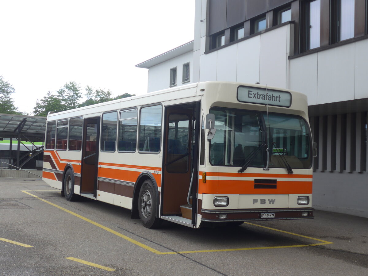 (225'758) - Wegmller, Mnsingen - BE 399'675 - FBW/R&J (ex Bamert, Wollerau) am 6. Juni 2021 beim Bahnhof Burgdorf