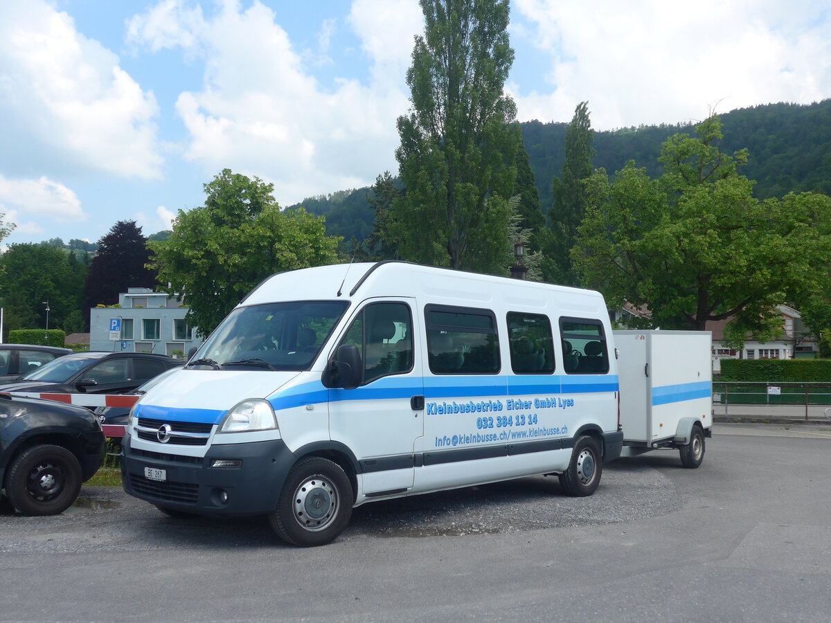 (225'804) - Eicher, Lyss BE 267 - Opel am 10. Juni 2021 in Thun, Rosenau