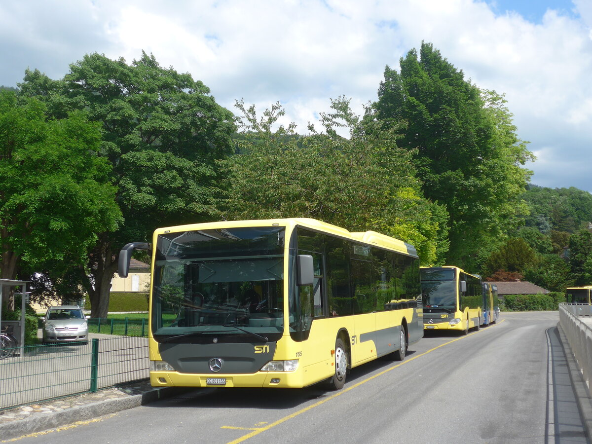 (225'885) - STI Thun - Nr. 155/BE 801'155 - Mercedes am 13. Juni 2021 beim Bahnhof Thun