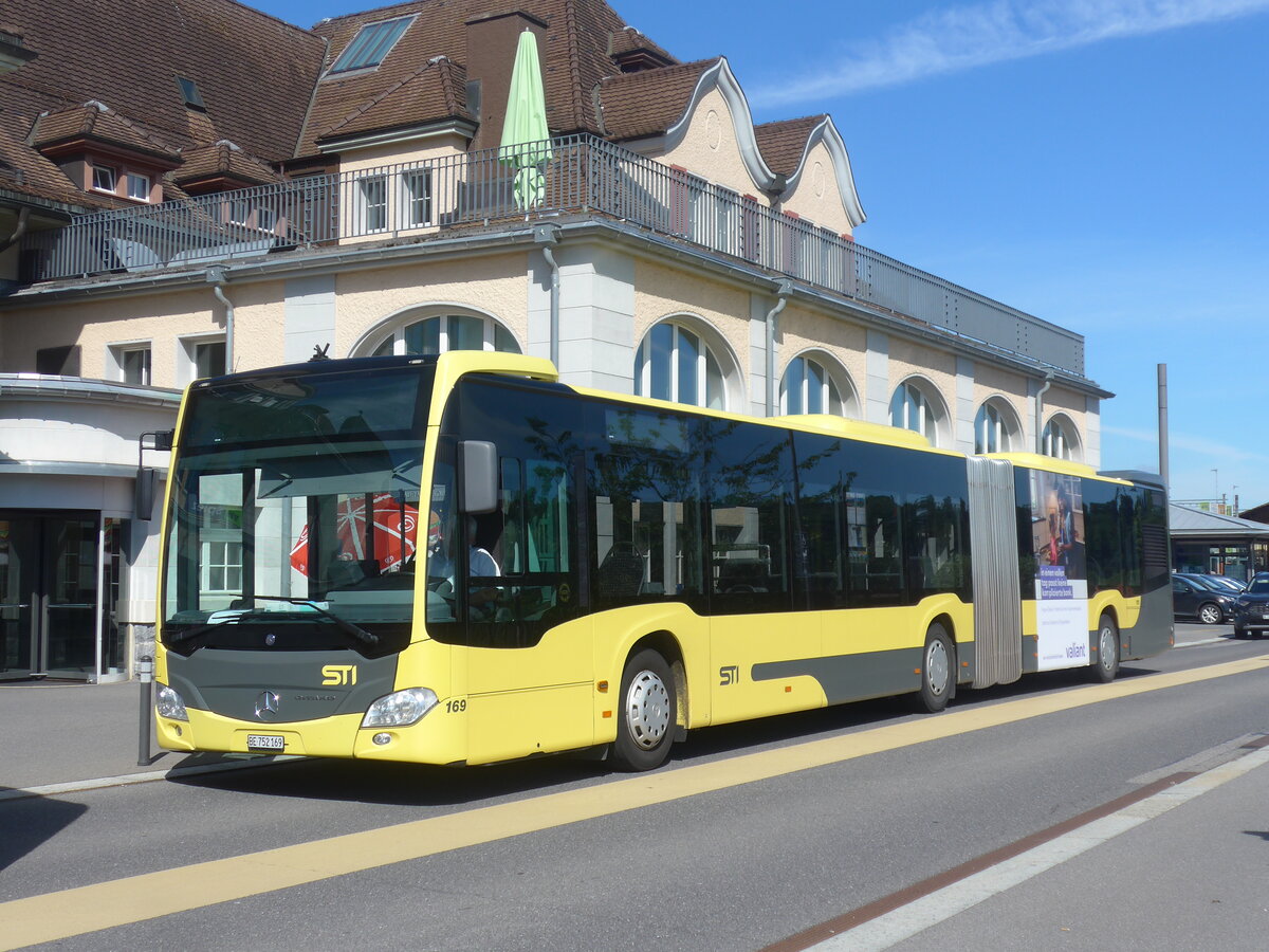 (226'015) - STI Thun - Nr. 169/BE 752'169 - Mercedes am 26. Juni 2021 beim Bahnhof Spiez