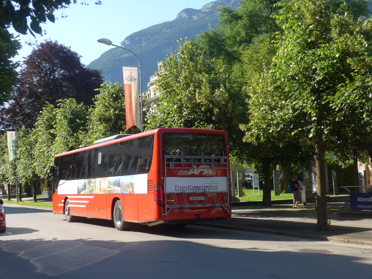 (226'241) - AFA Adelboden - Nr. 24/BE 26'701 - Setra am 10. Juli 2021 in Meiringen, Bahnhofstrasse (Einsatz PostAuto fr Engstlenalp-Bus)