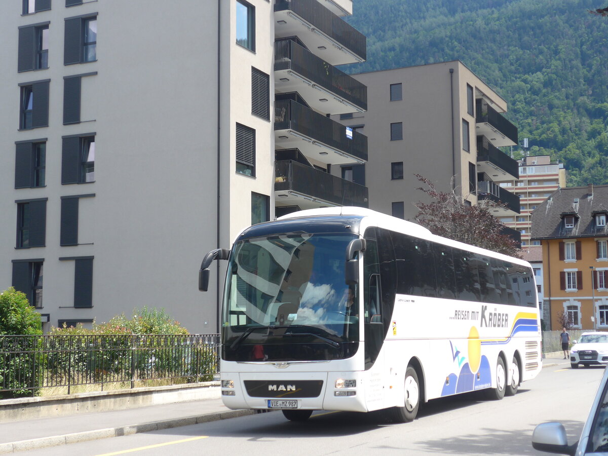 (226'528) - Aus Deutschland: Krber, Viersen - VIE-MZ 987 - MAN am 17. Juli 2021 beim Bahnhof Martigny