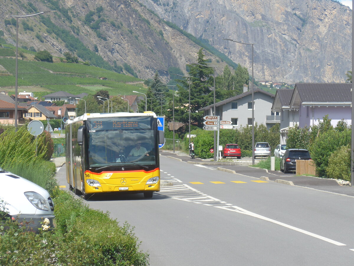 (226'547) - PostAuto Wallis - Nr. 66/VS 12'670 - Mercedes am 17. Juli 2021 in Saillon, Collombeyres