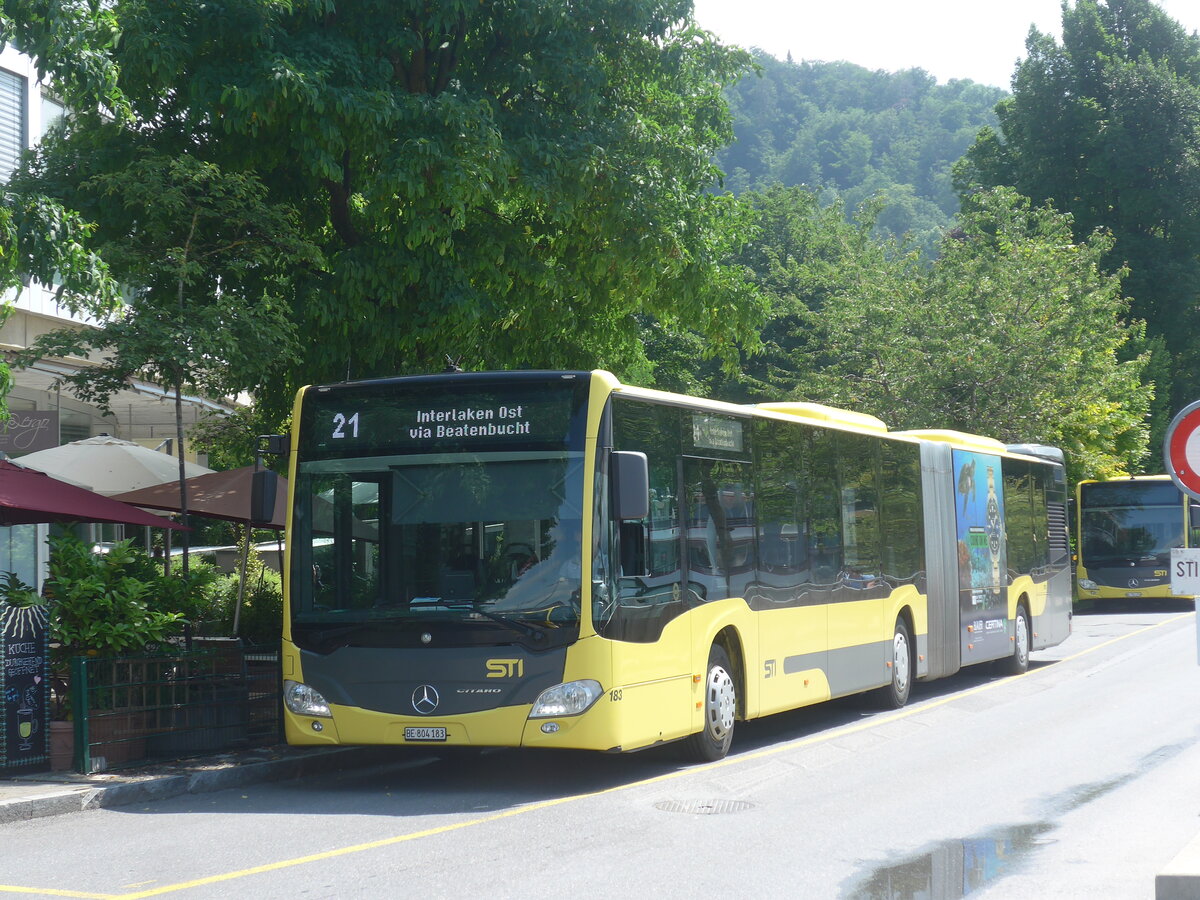 (226'574) - STI Thun - Nr. 183/BE 804'183 - Mercedes am 18. Juli 2021 bei der Schifflndte Thun