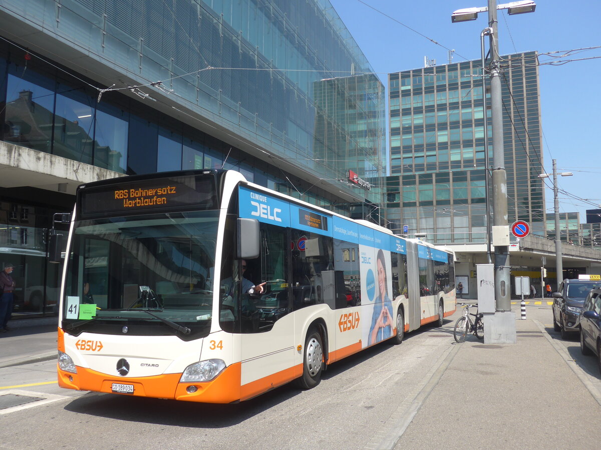 (226'676) - BSU Solothurn - Nr. 34/SO 189'034 - Mercedes am 22. Juli 2021 beim Bahnhof Bern