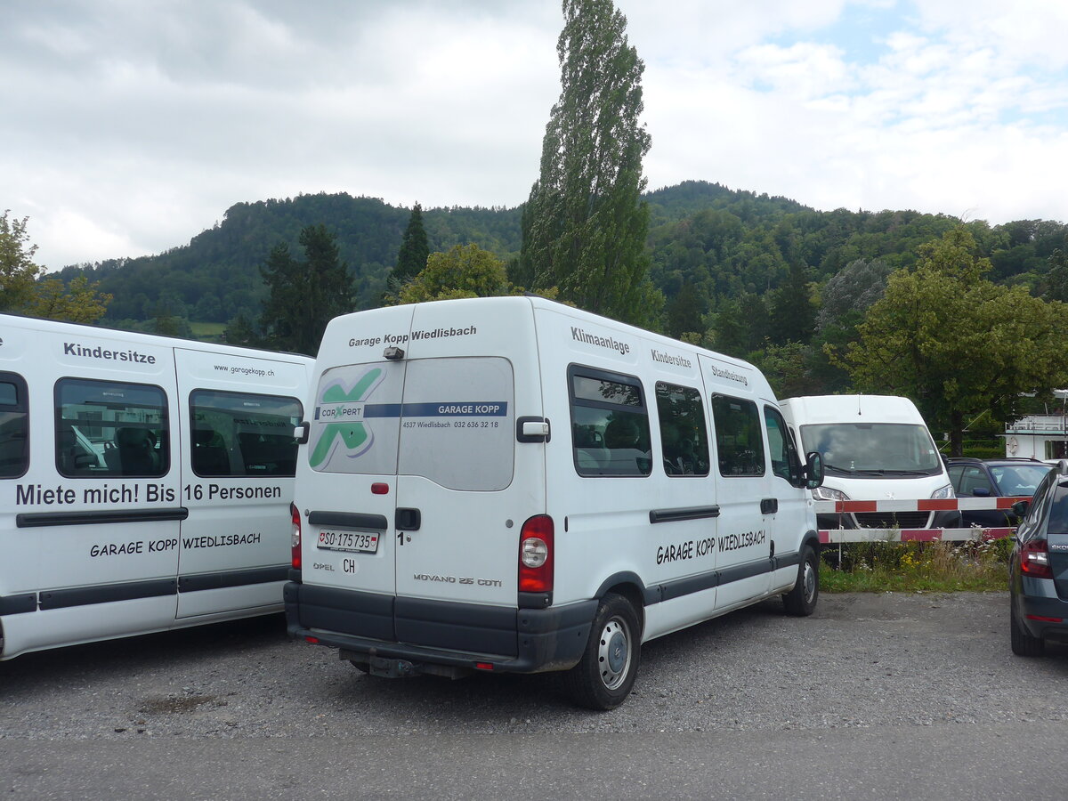 (226'808) - Kopp, Wiedlisbach - Nr. 1/SO 175'735 - Opel am 26. Juli 2021 in Thun, Rosenau