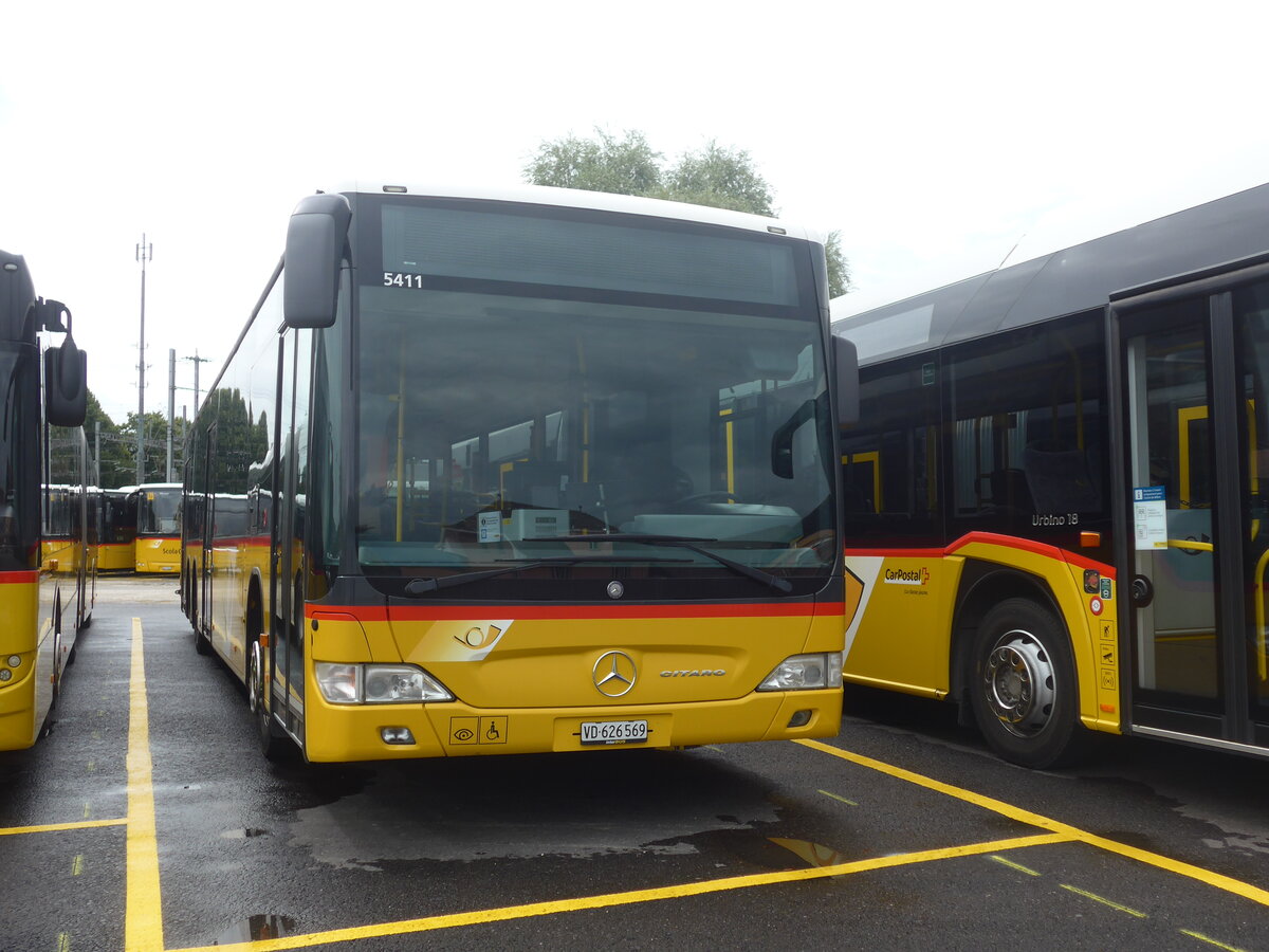 (226'909) - CarPostal Ouest - VD 626'569 - Mercedes (ex JU 6480; ex Nr. 71; ex Stucki, Porrentruy Nr. 10) am 1. August 2021 in Yverdon, Garage