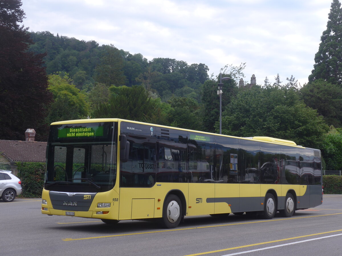 (226'998) - STI Thun - Nr. 158/BE 752'158 - MAN am 7. August 2021 bei der Schifflndte Thun