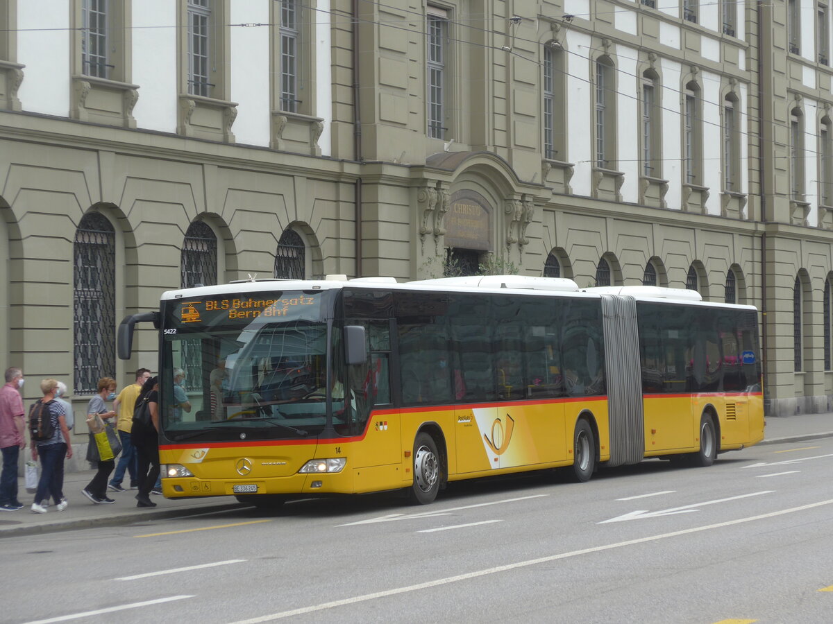 (227'052) - Steiner, Ortschwaben - Nr. 14/BE 336'245 - Mercedes am 7. August 2021 beim Bahnhof Bern