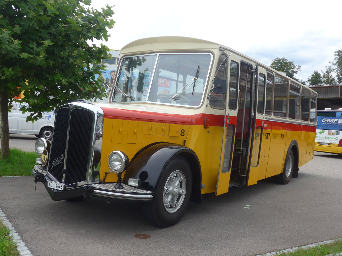 (227'168) - Voegtlin-Meyer, Brugg - Nr. 8/AG 14'448 - Berna/R&J (ex P 23'700; ex Schenk, Triengen; ex AGS Schftland) am 9. August 2021 in Brugg, Garage