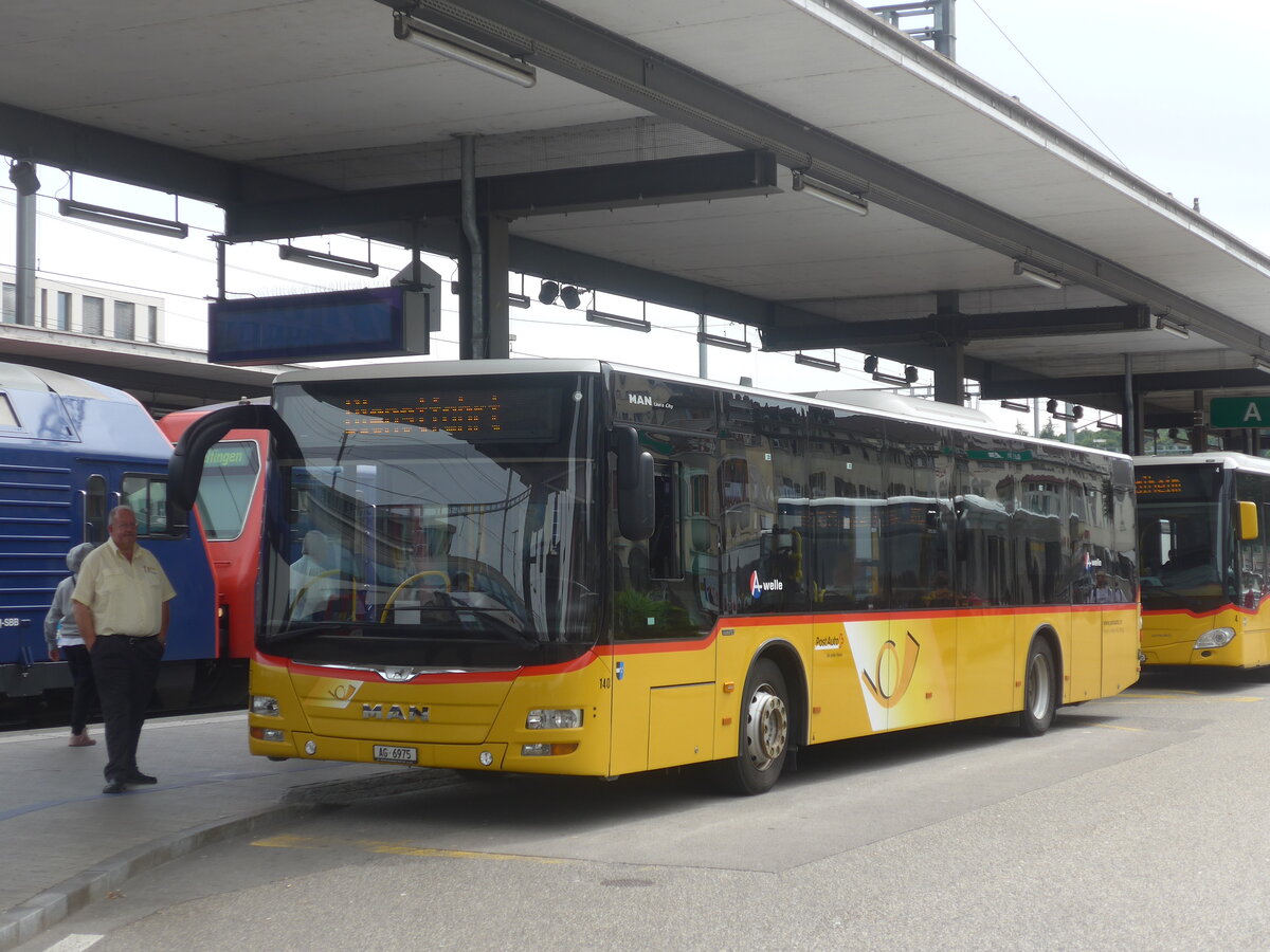 (227'179) - Voegtlin-Meyer, Brugg - Nr. 140/AG 6975 - MAN am 9. August 2021 beim Bahnhof Brugg