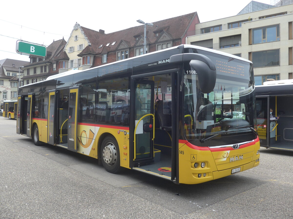 (227'181) - Voegtlin-Meyer, Brugg - Nr. 145/AG 356'801 - MAN am 9. August 2021 beim Bahnhof Brugg