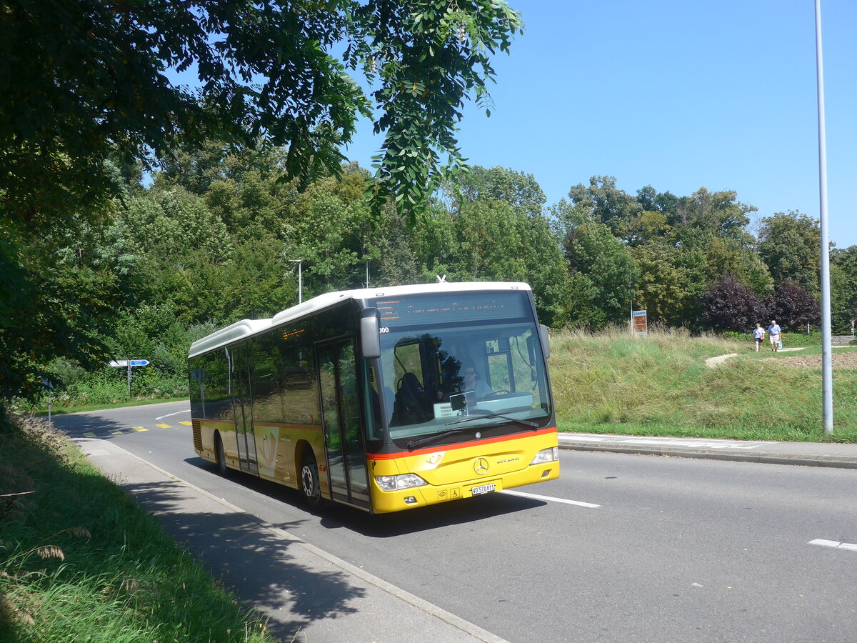 (227'337) - CarPostal Ouest - VD 570'811 - Mercedes (ex SAPJV, L'Isle Nr. 67) am 15. August 2021 beim Bahnhof Coppet