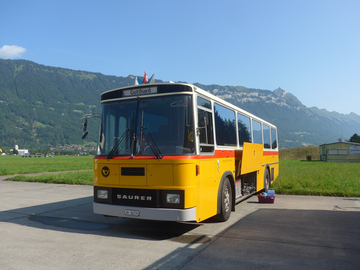 (227'409) - Roth, Zrich - SH 36'376 - Saurer/Tscher (ex Looser, Elm; ex Mattli, Wassen) am 21. August 2021 in Interlaken, Flugplatz