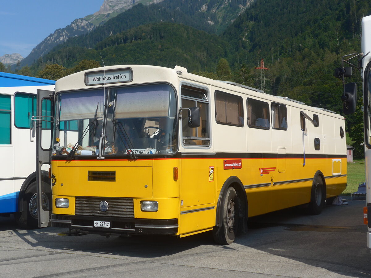 (227'500) - Tiemann, Hombrechtikon - Nr. 12/SH 27'712 - Saurer/R&J (ex Privat; ex Tschannen, Zofingen Nr. 12) am 21. August 2021 in Interlaken, Flugplatz