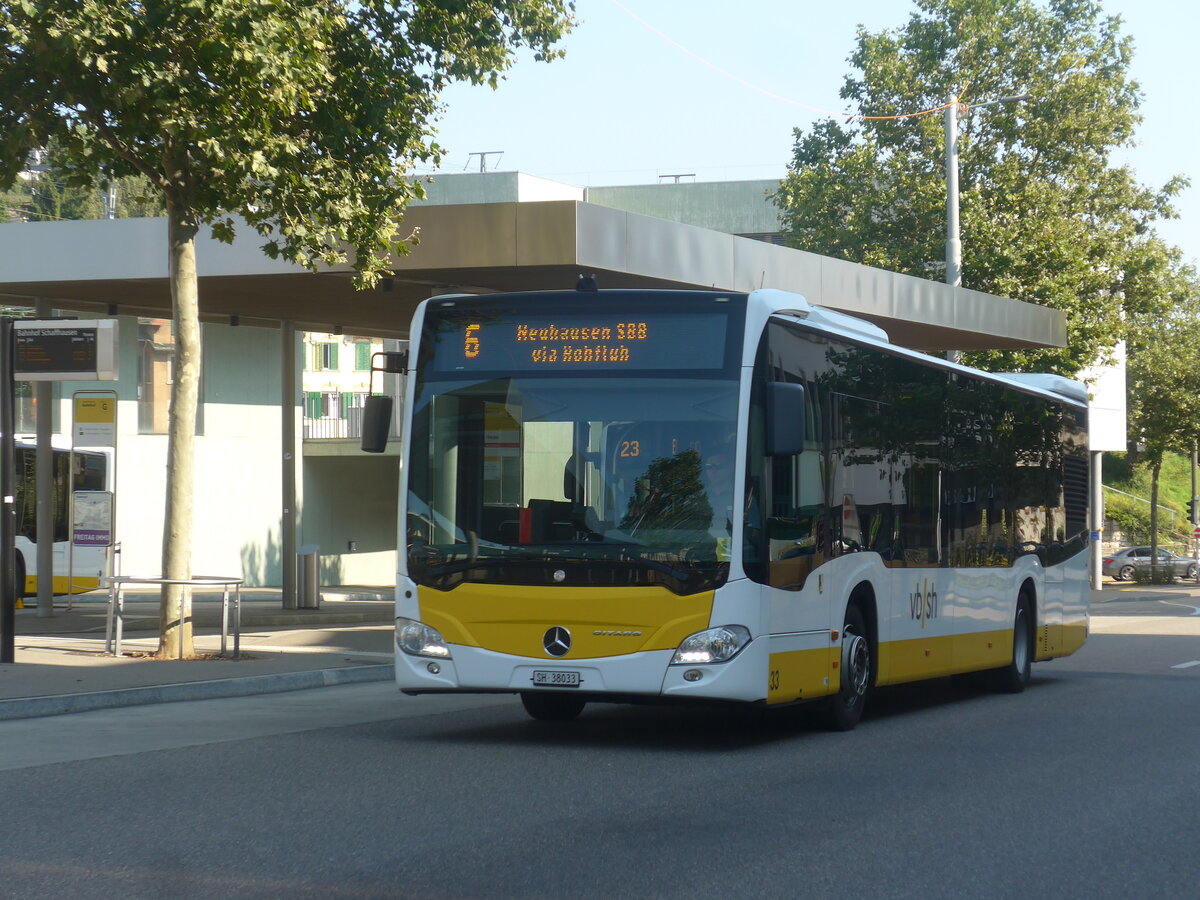 (227'729) - VBSH Schaffhausen - Nr. 33/SH 38'033 - Mercedes am 4. September 2021 beim Bahnhof Schaffhausen