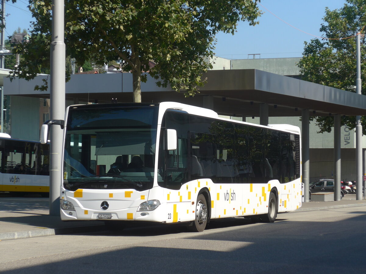 (227'764) - VBSH Schaffhausen - Nr. 23/SH 54'323 - Mercedes (ex SB Schaffhausen Nr. 23) am 4. September 2021 beim Bahnhof Schaffhausen