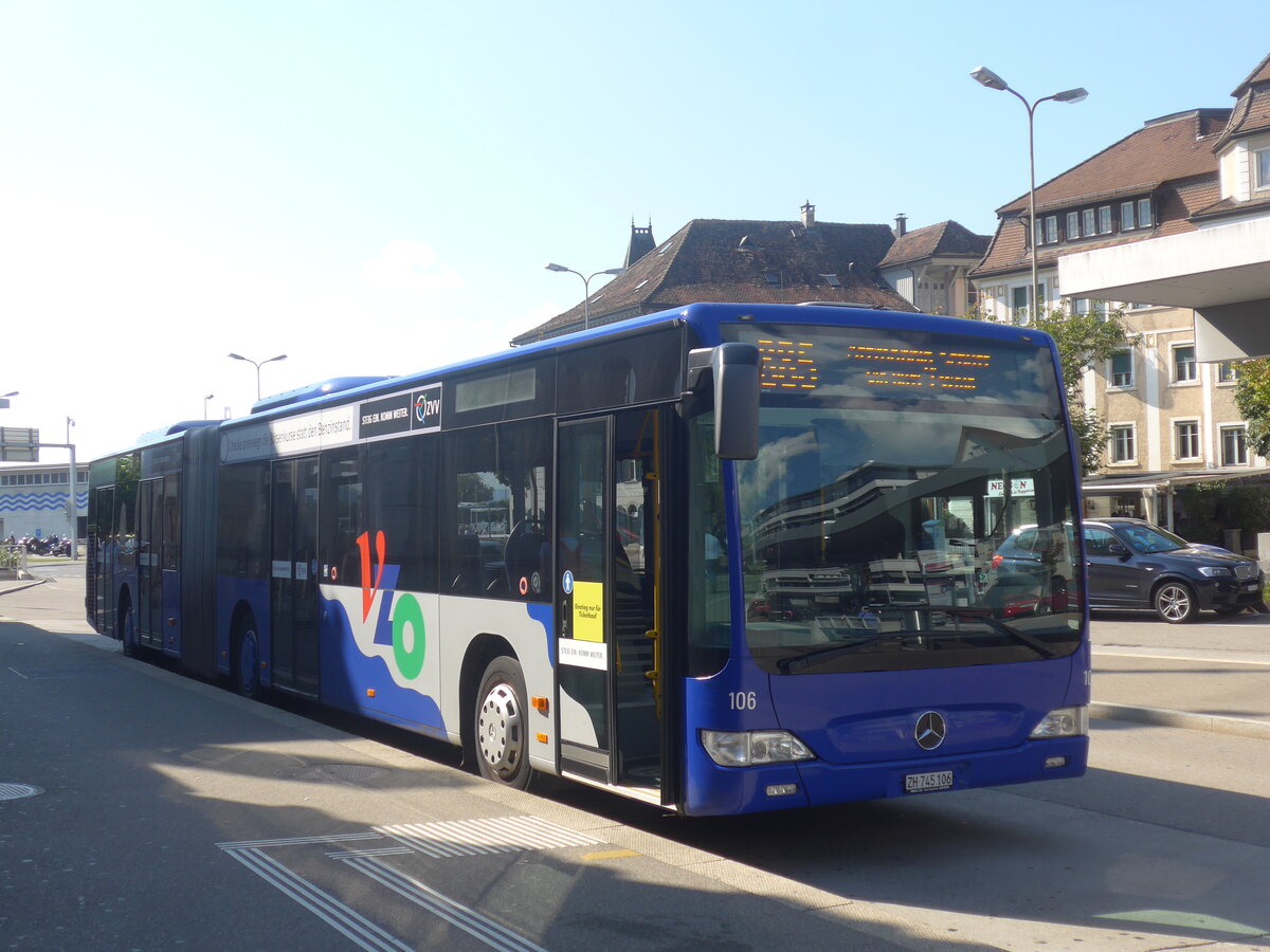 (227'794) - VZO Grningen - Nr. 106/ZH 745'106 - Mercedes am 4. September 2021 beim Bahnhof Rapperswil