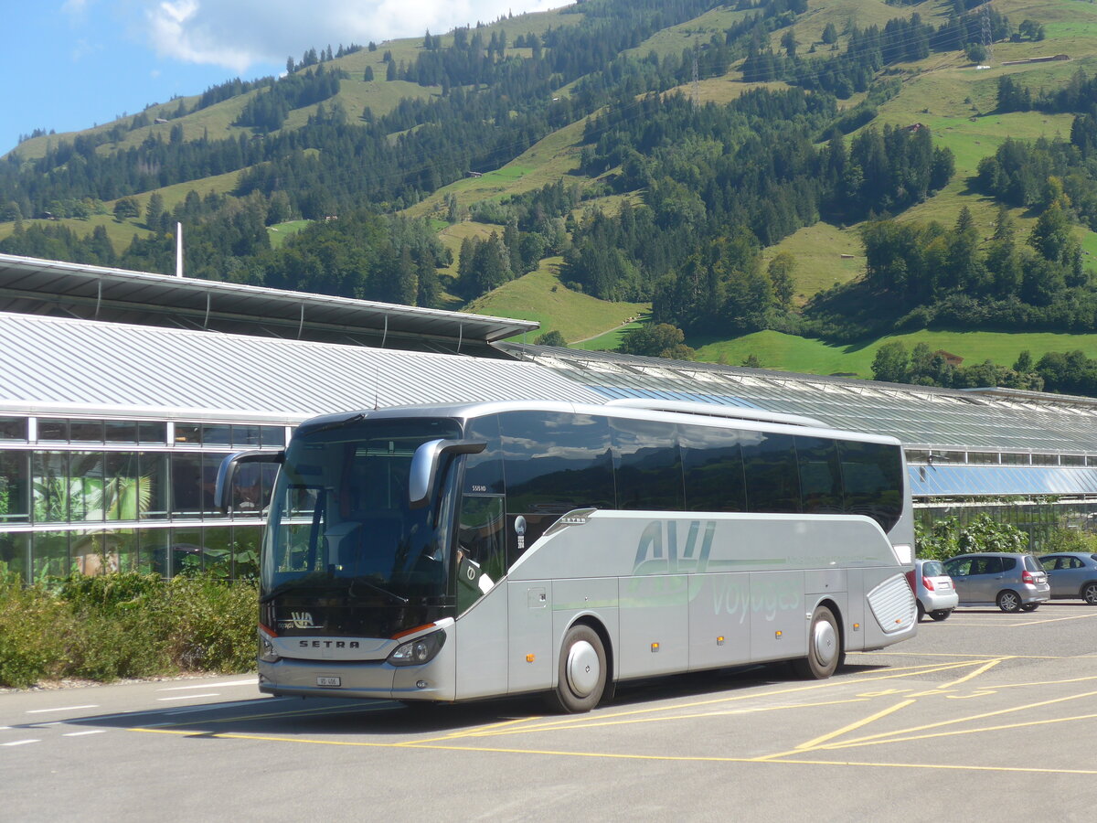 (227'872) - AVJ Les Bioux - VD 406 - Setra am 5. September 2021 in Frutigen, Tropenhaus