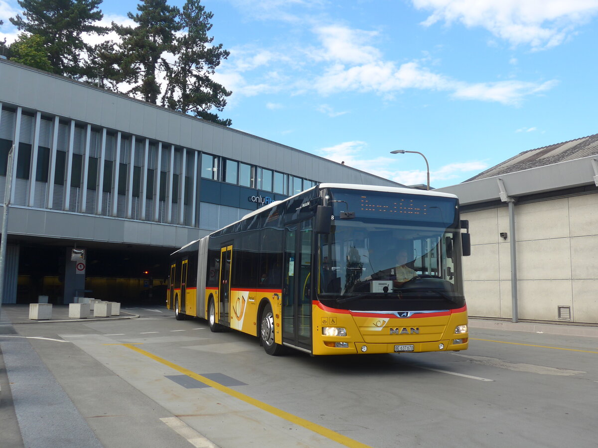 (227'901) - PostAuto Bern - Nr. 10'818/BE 637670 - MAN (ex Nr. 670) am 5. September 2021 in Bern, Postautostation