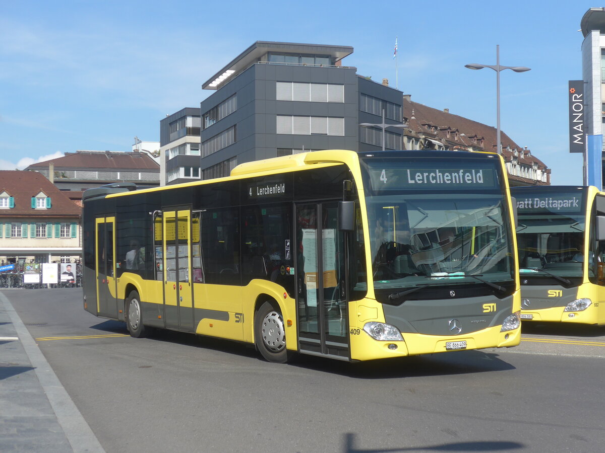 (227'995) - STI Thun - Nr. 409/BE 866'409 - Mercedes am 12. September 2021 beim Bahnhof Thun