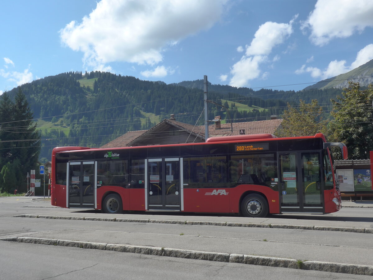 (228'010) - AFA Adelboden - Nr. 54/BE 611'056 - Mercedes am 13. September 2021 beim Bahnhof Lenk