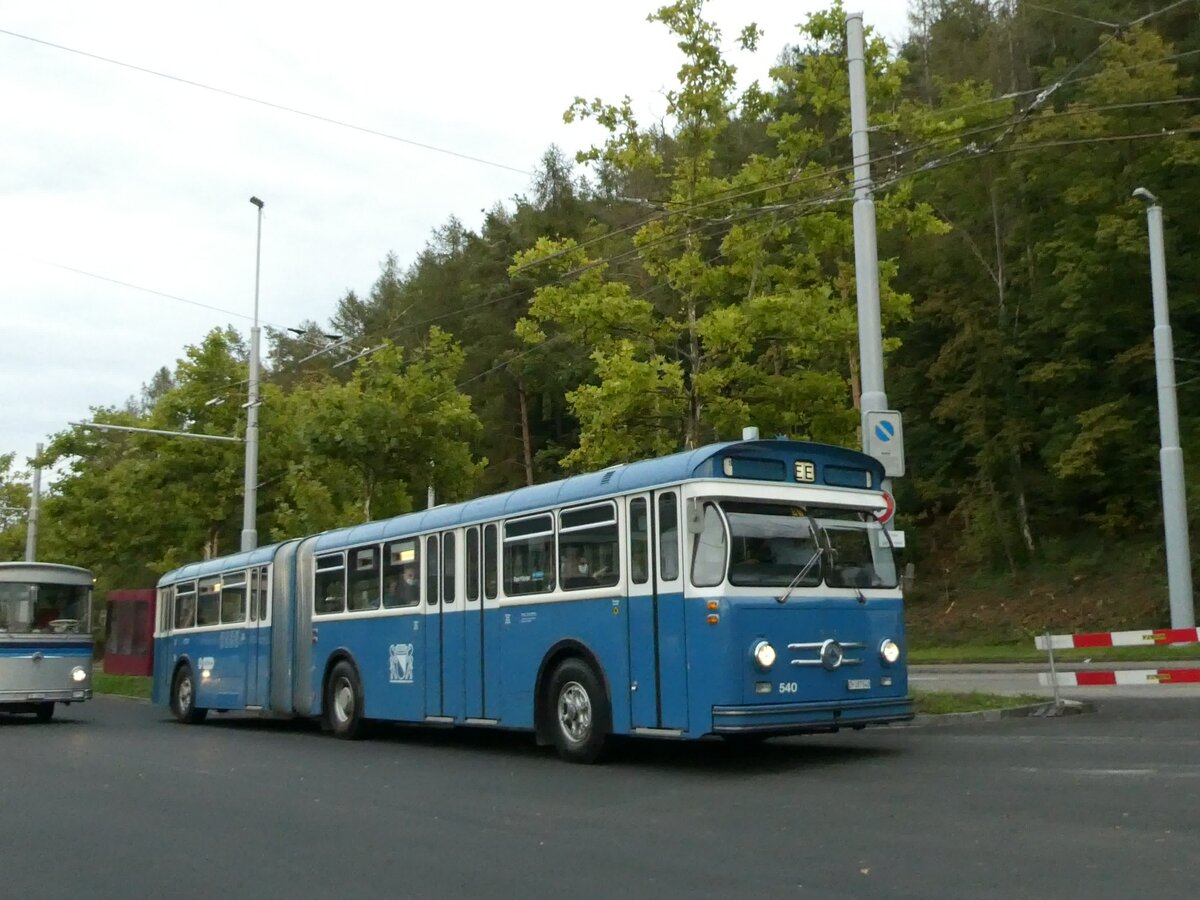 (228'440) - VBZ Zrich (TMZ) - Nr. 540/ZH 187'540 - Saurer/Saurer (ex Nr. 7540; ex Nr. 540) am 26. September 2021 in Schaffhausen, Busdepot VBSH