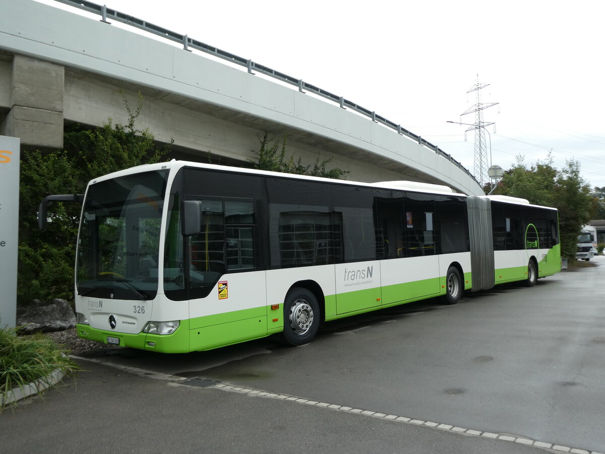 (228'725) - transN, La Chaux-de-Fonds - Nr. 326/NE 106'326 - Mercedes am 3. Oktober 2021 in Kerzers, Interbus