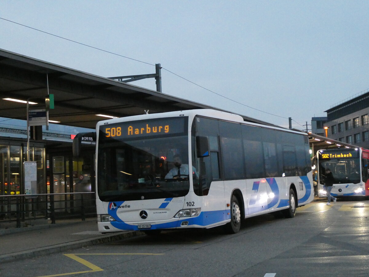 (230'298) - BOGG Wangen b.O. - Nr. 102/SO 157'067 - Mercedes am 10. November 2021 beim Bahnhof Olten