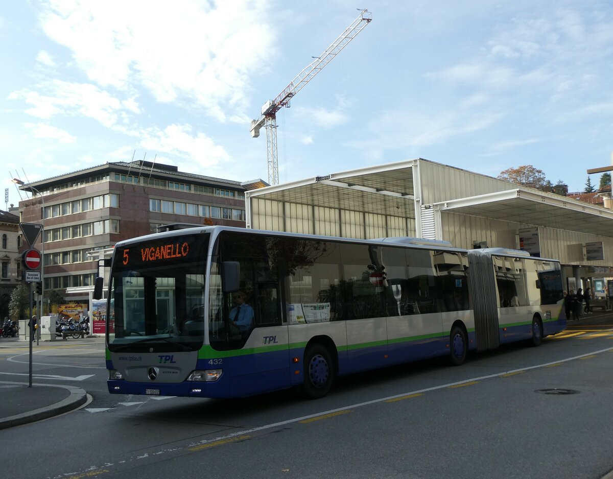 (230'388) - TPL Lugano - Nr. 432/TI 120'632 - Mercedes am 10. November 2021 in Lugano, Centro