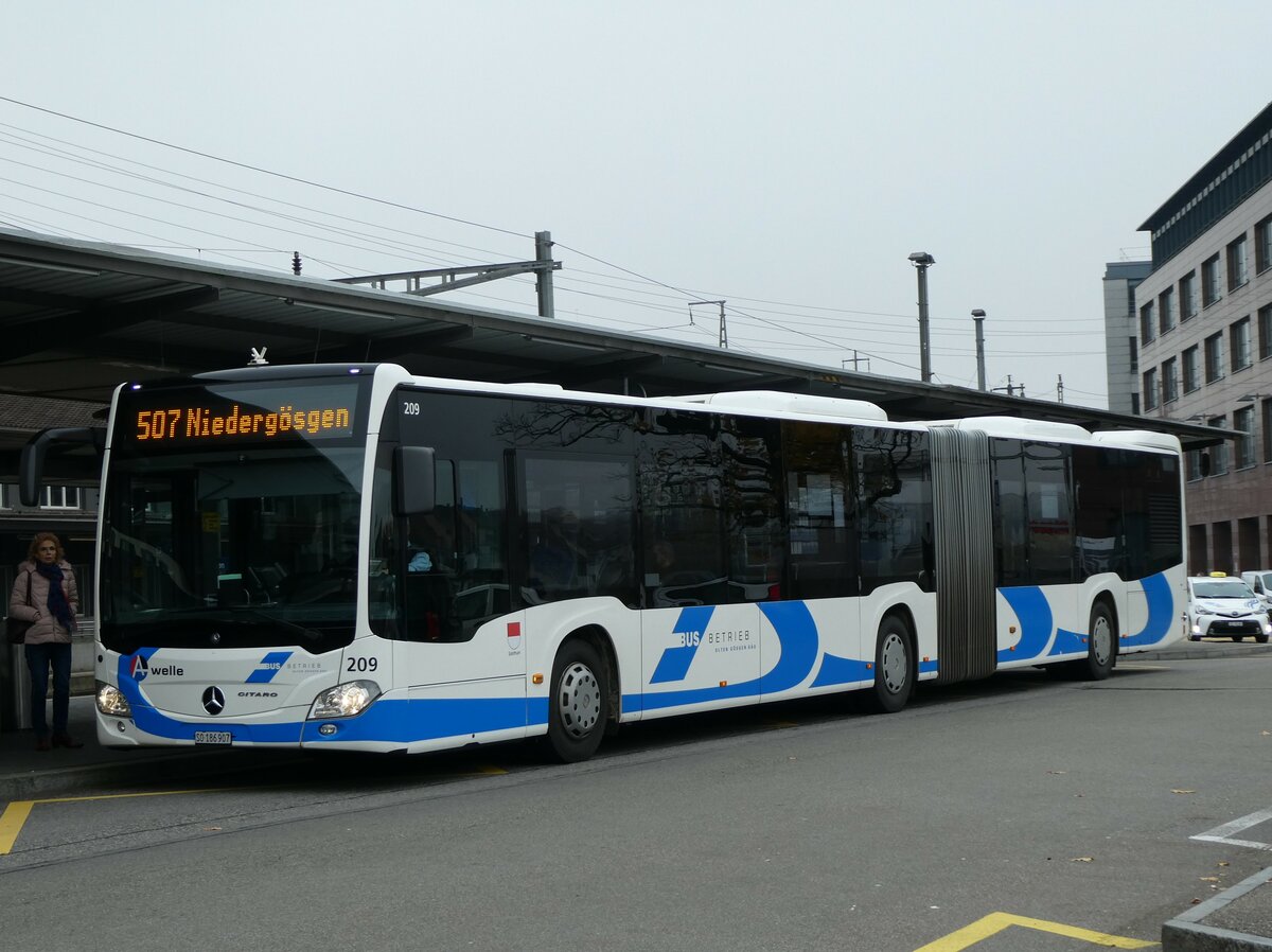 (230'479) - BOGG Wangen b.O. - Nr. 209/SO 186'907 - Mercedes am 11. November 2021 beim Bahnhof Olten