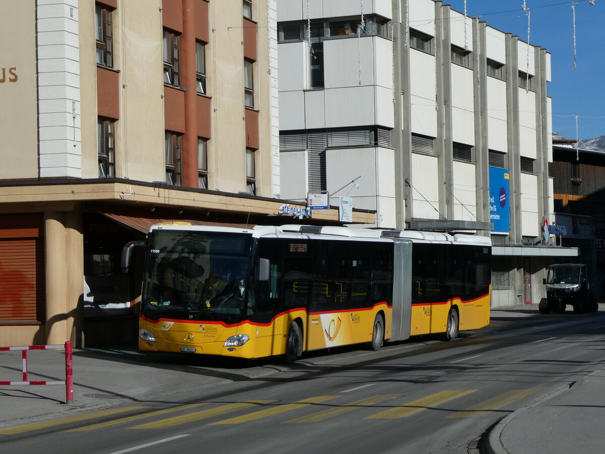 (230'526) - PostAuto Graubnden - GR 56'450 - Mercedes am 12. November 2021 beim Bahnhof Davos Dorf