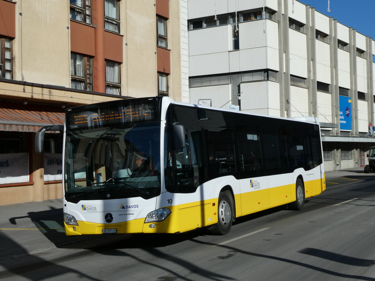 (230'529) - VBD Davos - Nr. 10/GR 178'516 - Mercedes am 12. November 2021 beim Bahnhof Davos Dorf