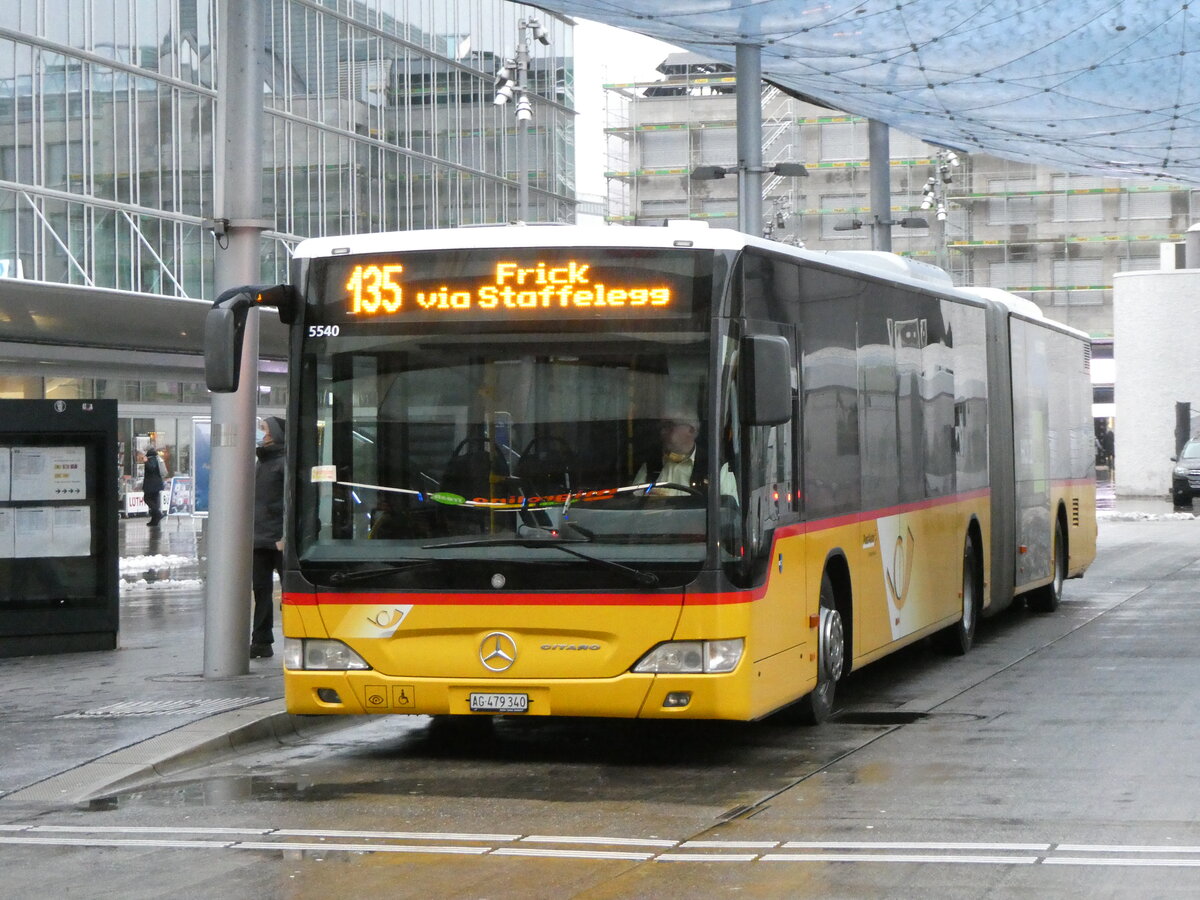 (231'109) - PostAuto Nordschweiz - AG 479'340 - Mercedes am 11. Dezember 2021 beim Bahnhof Aarau