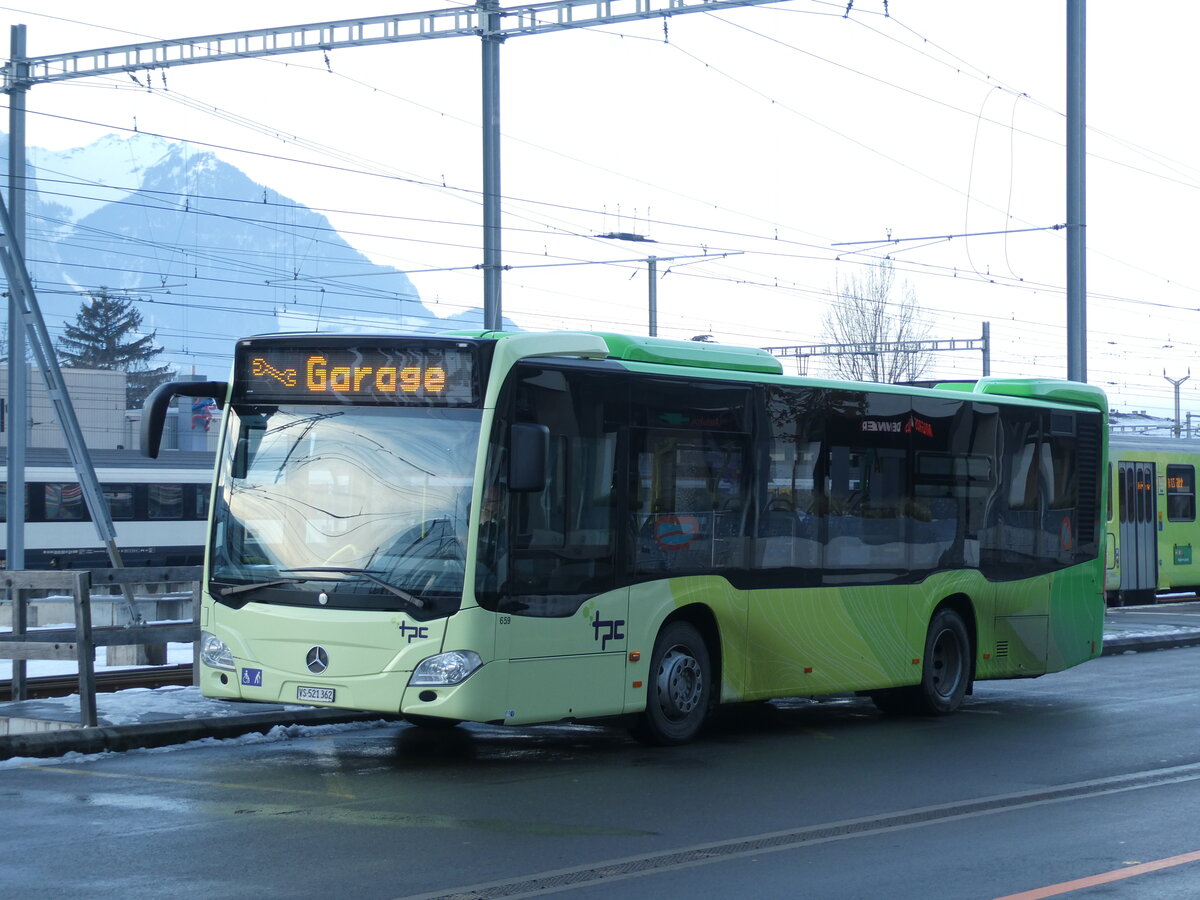 (231'272) - TPC Aigle - Nr. 659/VS 521'362 - Mercedes (ex Wegis, D-Bermatingen) am 14. Dezember 2021 beim Bahnhof Aigle