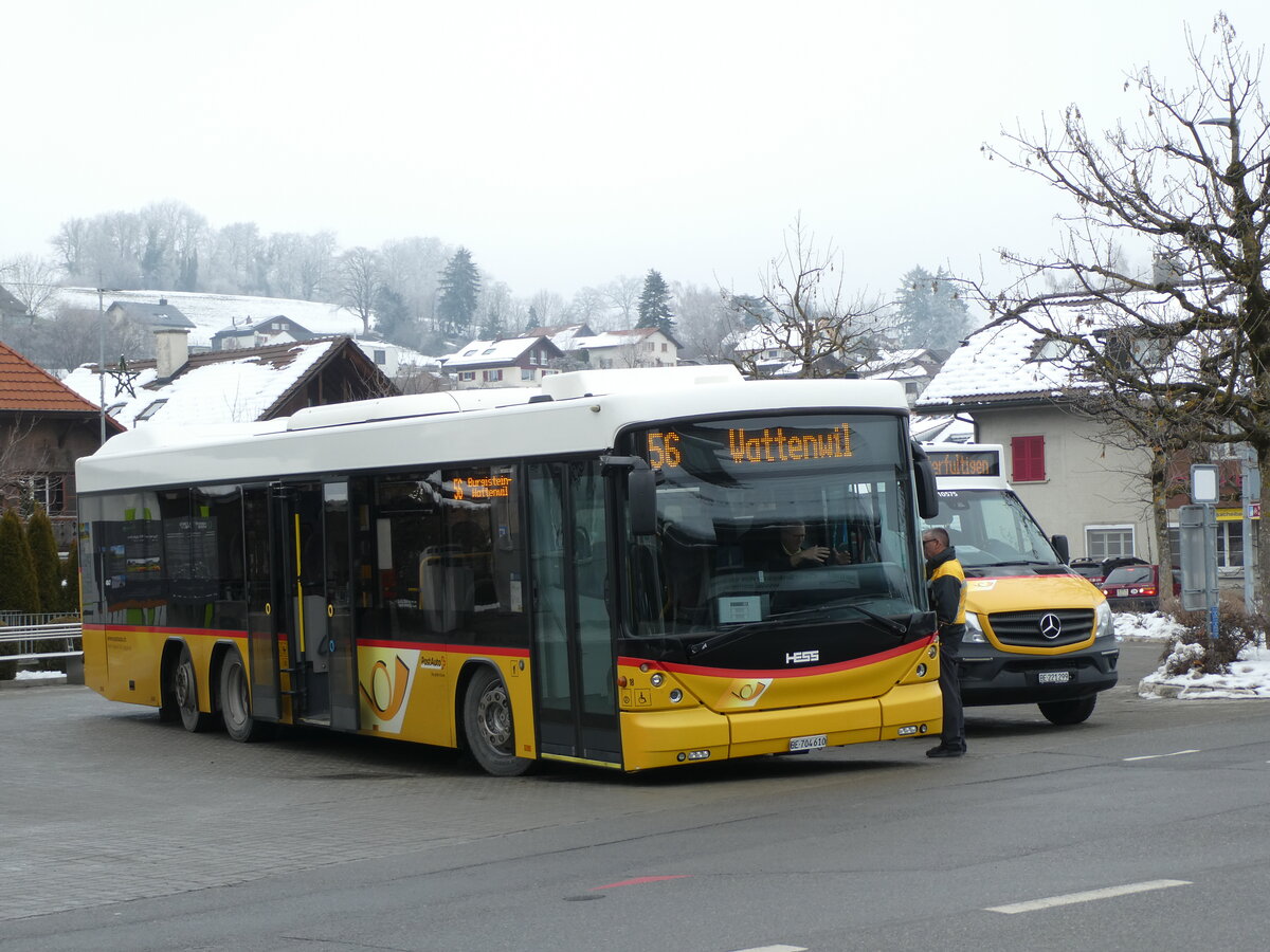 (231'404) - Engeloch, Riggisberg - Nr. 18/BE 704'610 - Scania/Hess am 17. Dezember 2021 in Riggisberg, Post