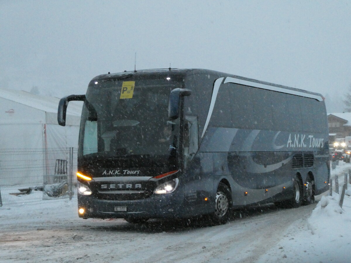 (231'793) - A.N.K. Tours, Muttenz - BL 7777 - Setra am 9. Januar 2022 in Adelboden, Weltcup