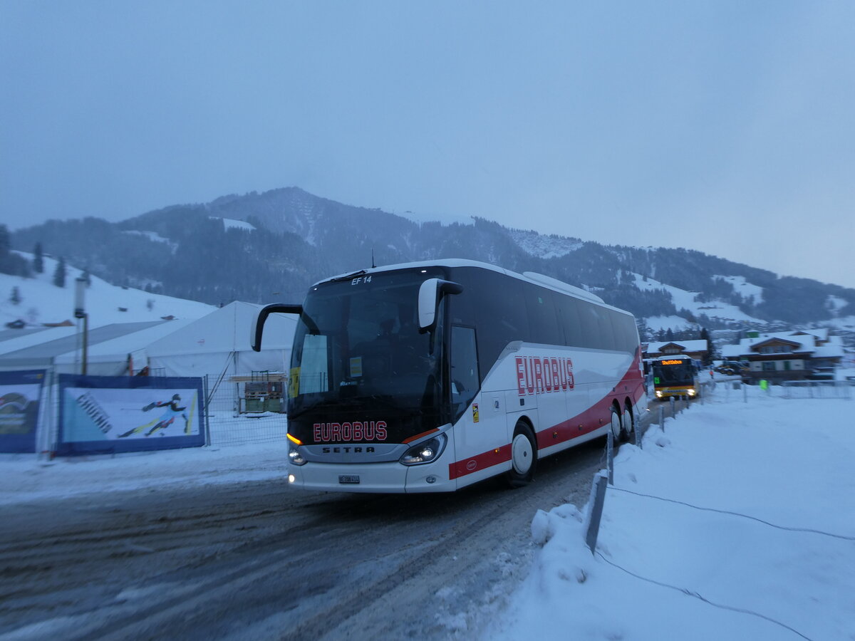 (231'863) - Funi-Car, Biel - Nr. 14/BE 208'414 - Setra am 9. Januar 2022 in Adelboden, Weltcup