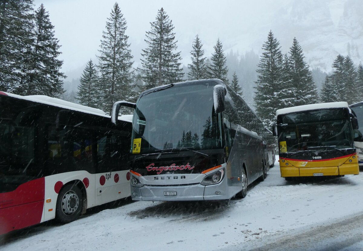 (231'870) - Engeloch, Riggisberg - BE 55'712 - Setra am 9. Januar 2022 in Adelboden, Unter dem Birg