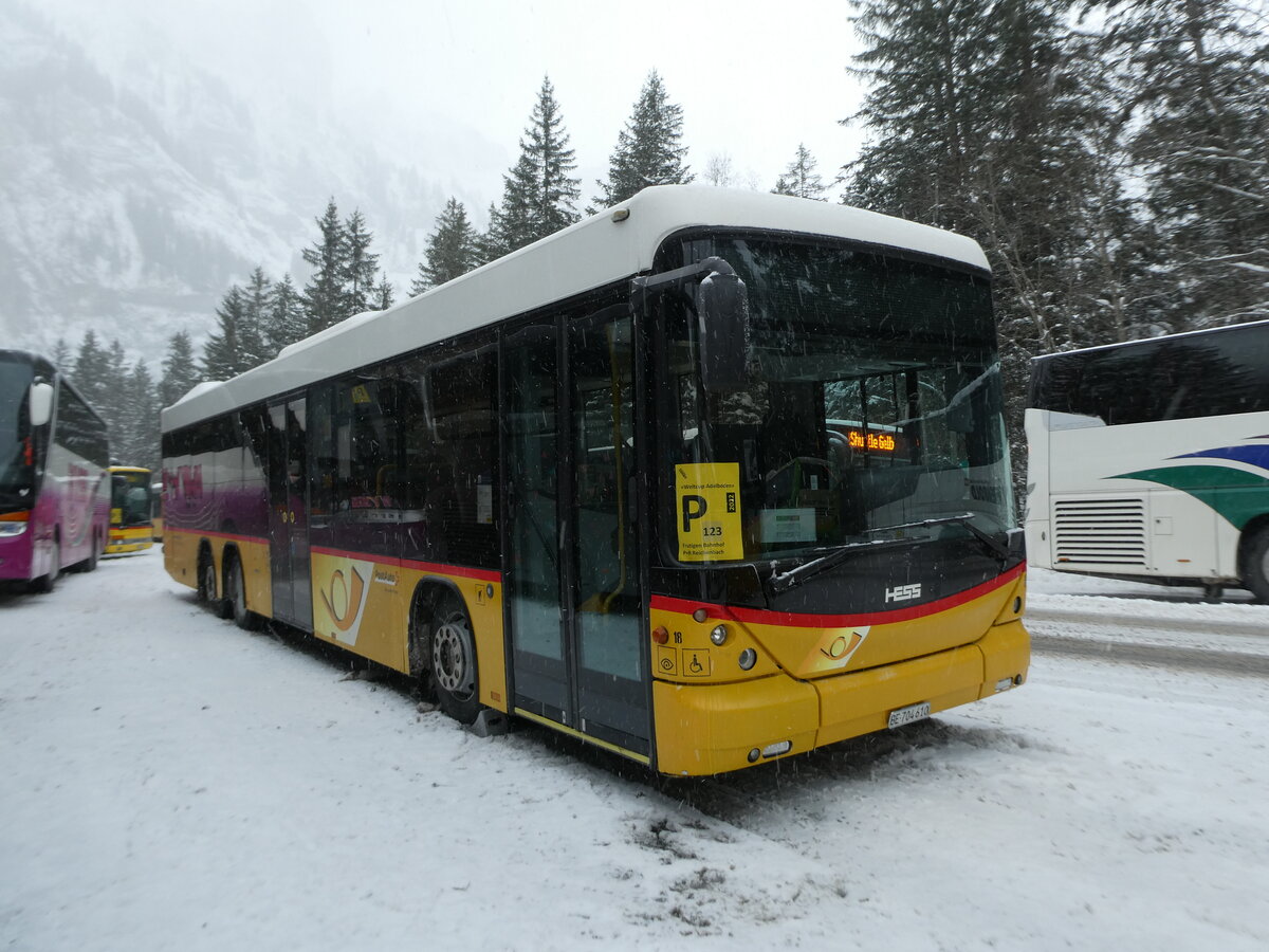 (231'888) - Engeloch, Riggisberg - Nr. 18/BE 704'610 - Scania/Hess am 9. Januar 2022 in Adelboden, Unter dem birg