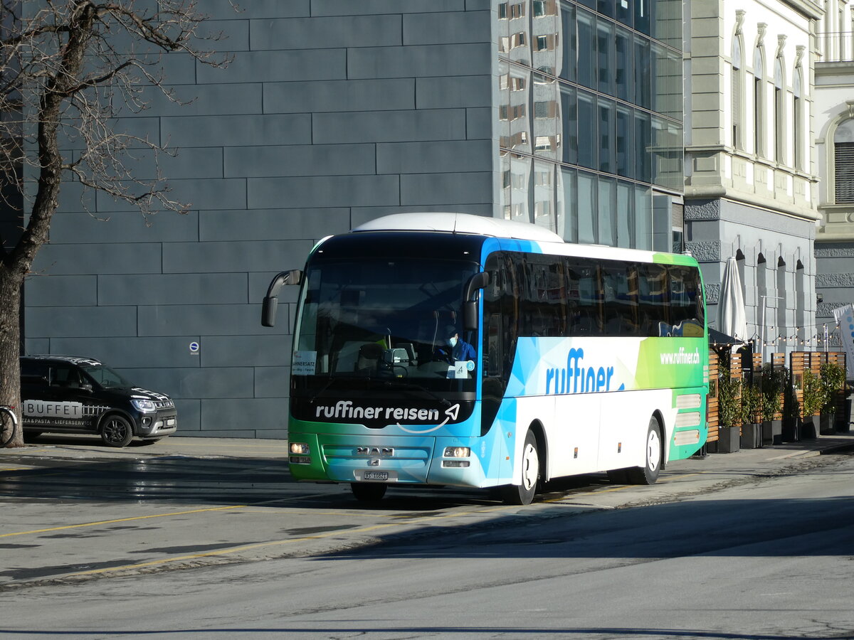 (232'237) - Ruffiner, Turtmann - VS 10'821 - MAN (ex Nr. 11) am 21. Januar 2022 beim Bahnhof Brig