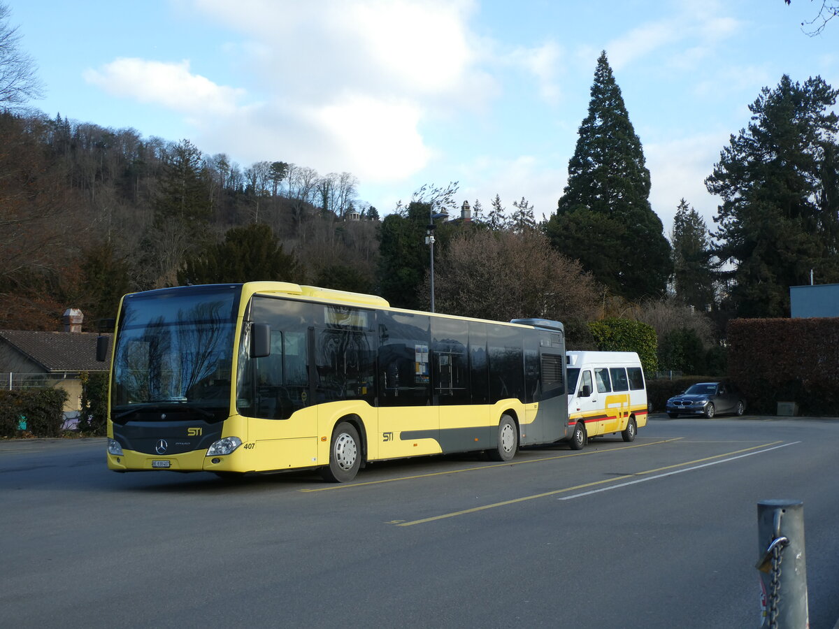 (232'249) - STI Thun - Nr. 407/BE 838'407 - Mercedes am 21. Januar 2022 bei der Schifflndte Thun