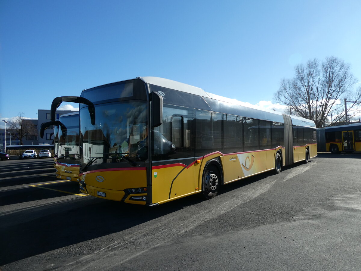 (232'520) - CarPostal Ouest - VD 267'970 - Solaris am 30. Januar 2022 in Yverdon, Garage 