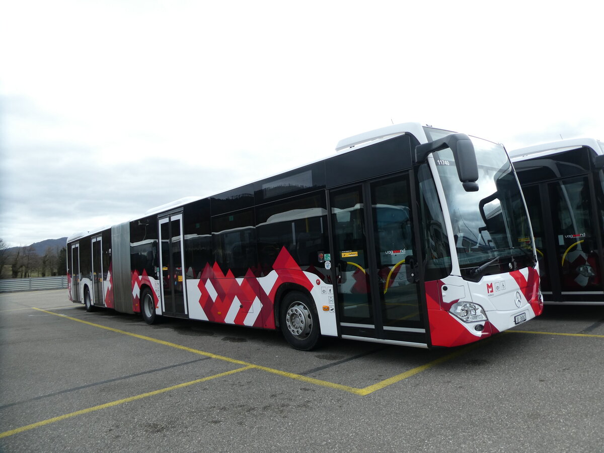 (232'639) - CarPostal Ouest - JU 36'062 - Mercedes am 6. Februar 2022 in Develier, Parkplatz