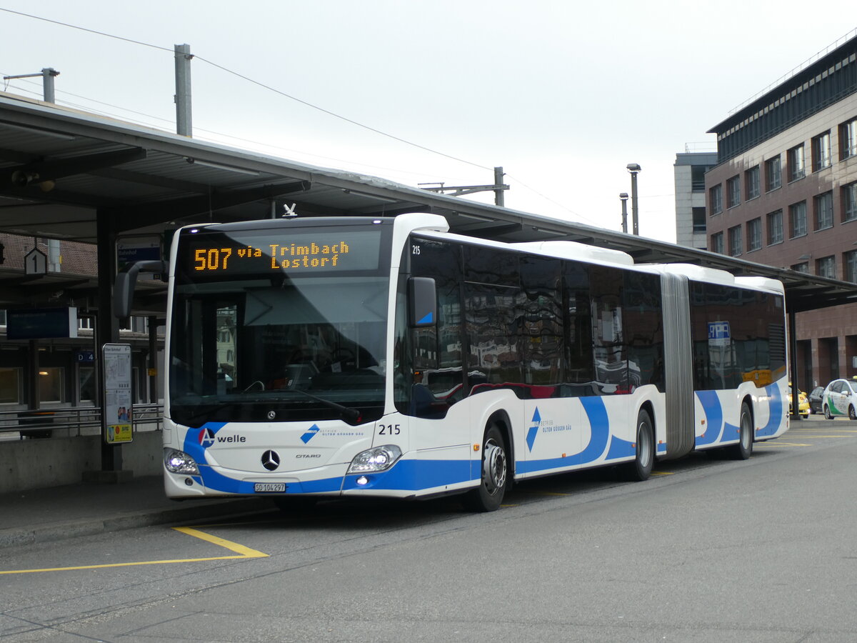 (232'935) - BOGG Wangen b.O. - Nr. 215/SO 104'297 - Mercedes am 14. Februar 2022 beim Bahnhof Olten