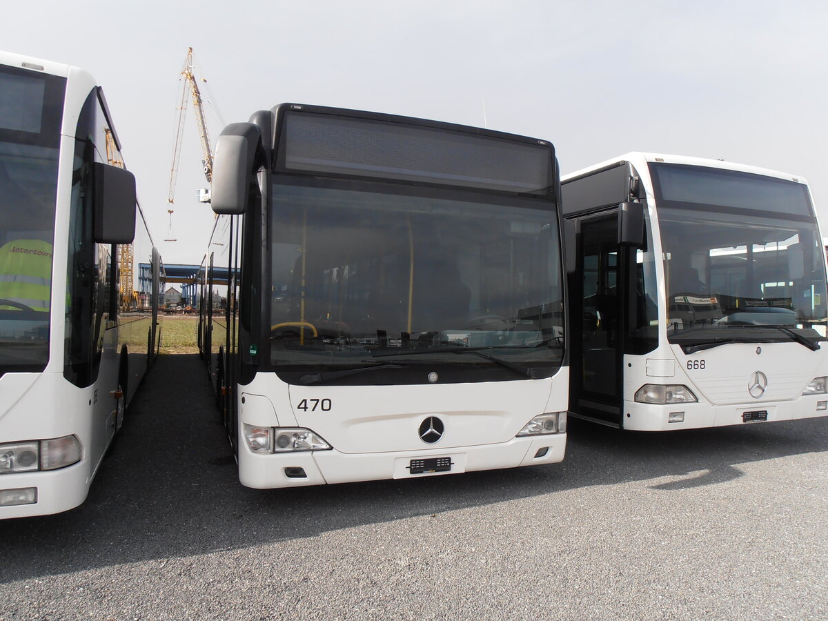 (233'877) - Intertours, Domdidier - Nr. 470 - Mercedes (ex Nr. 207; ex Zeretzke, D-Castrop-Rauxel Nr. 43) am 13. Mrz 2022 in Domdidier, Garage