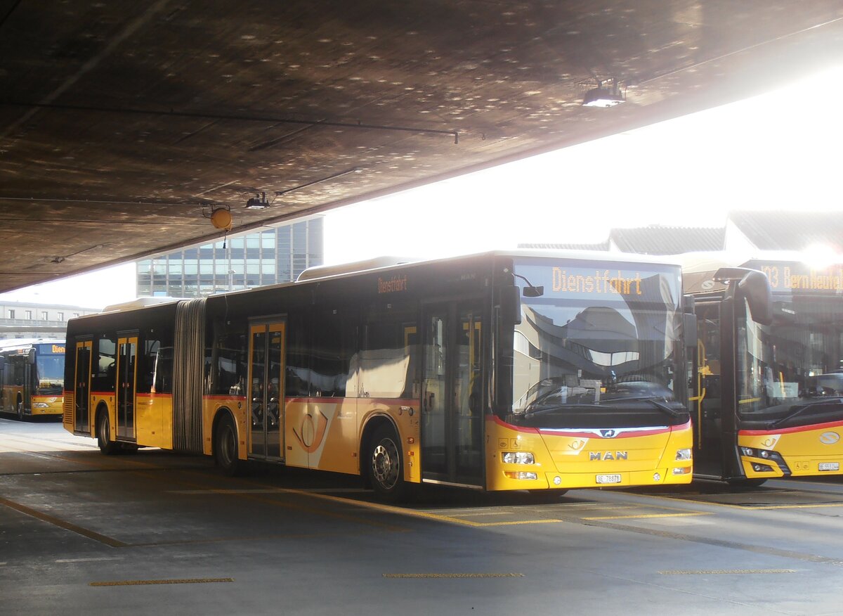 (234'116) - Steiner, Ortschwaben - Nr. 7/BE 78'878 - MAN am 28. Mrz 2022 in Bern, Postautostation