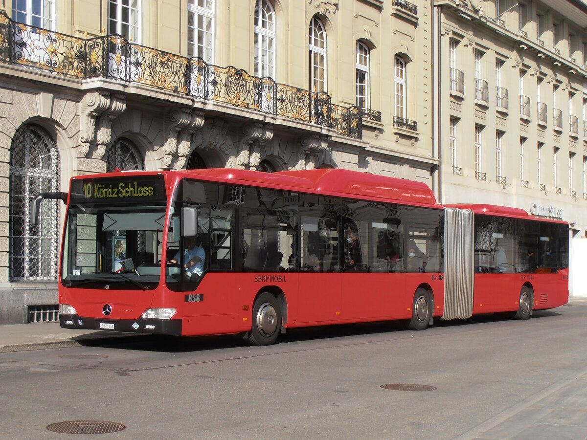 (234'151) - Bernmobil, Bern - Nr. 858/BE 671'858 - Mercedes am 28. Mrz 2022 in Bern, Bundesplatz