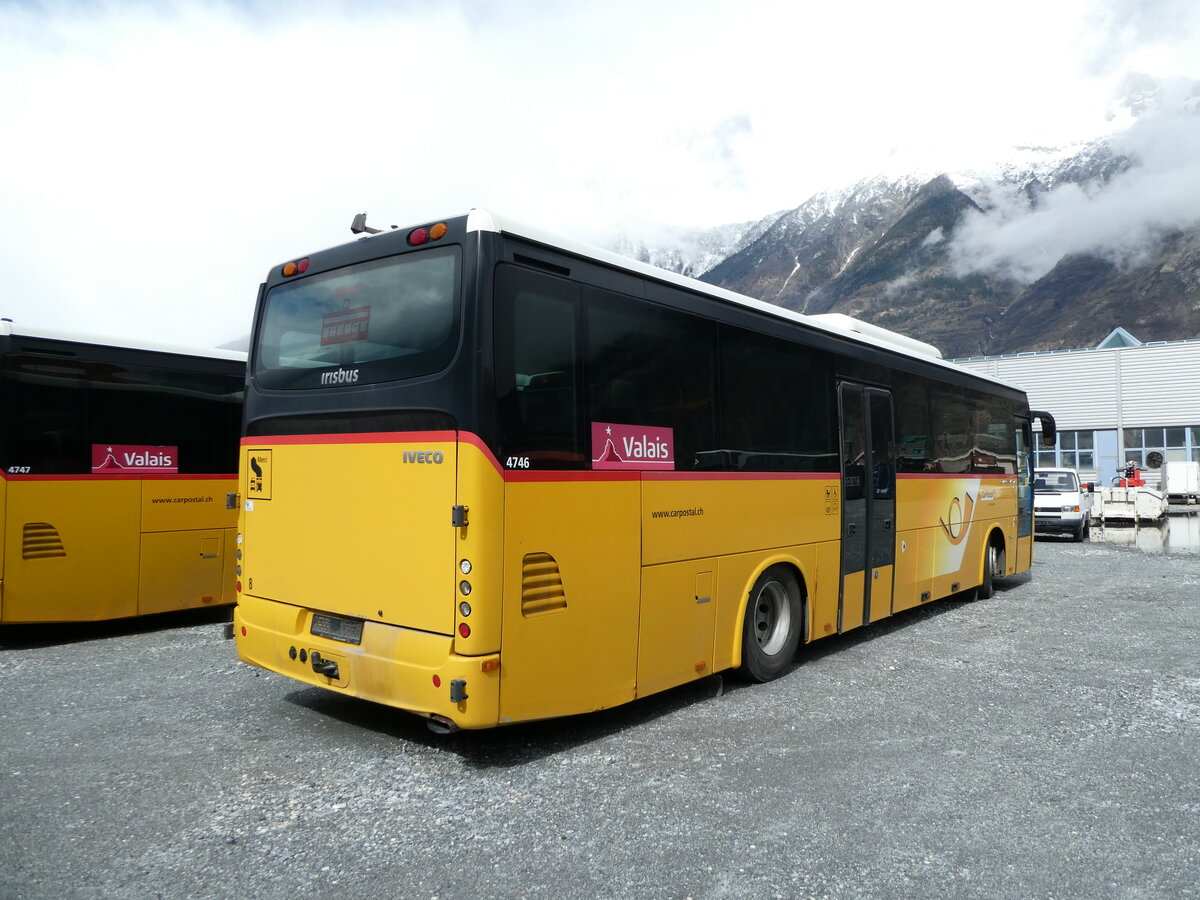 (234'264) - PostAuto Wallis - Nr. 8 - Irisbus am 9. April 2022 in Saxon, Garage Visa